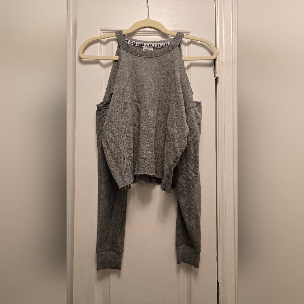 PINK Victoria's Secret Gray Crop Top
